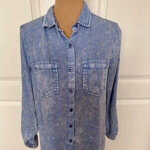 Blue Denim Button-Up Shirt